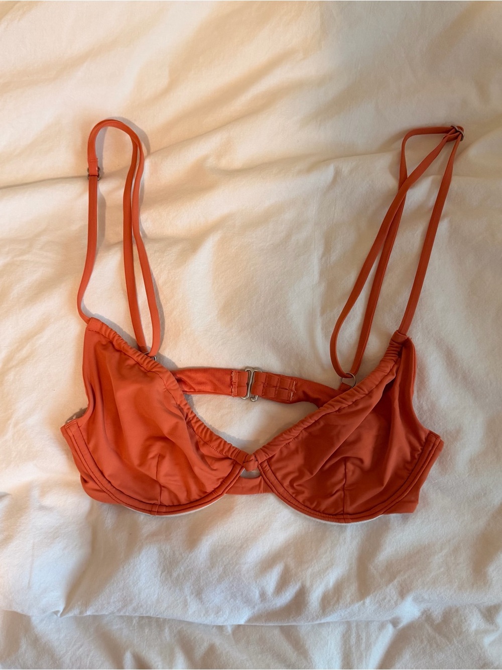 Coral-orange bikini set